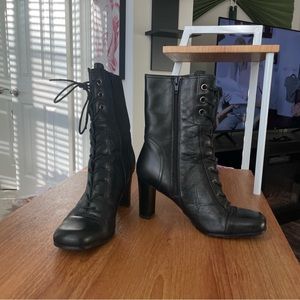 Women’s 7.5 Elditans "KRISTEN" Black calf boots